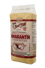 Bob's Red Mill bag beside measuring cup showing portion size and pantry convenience