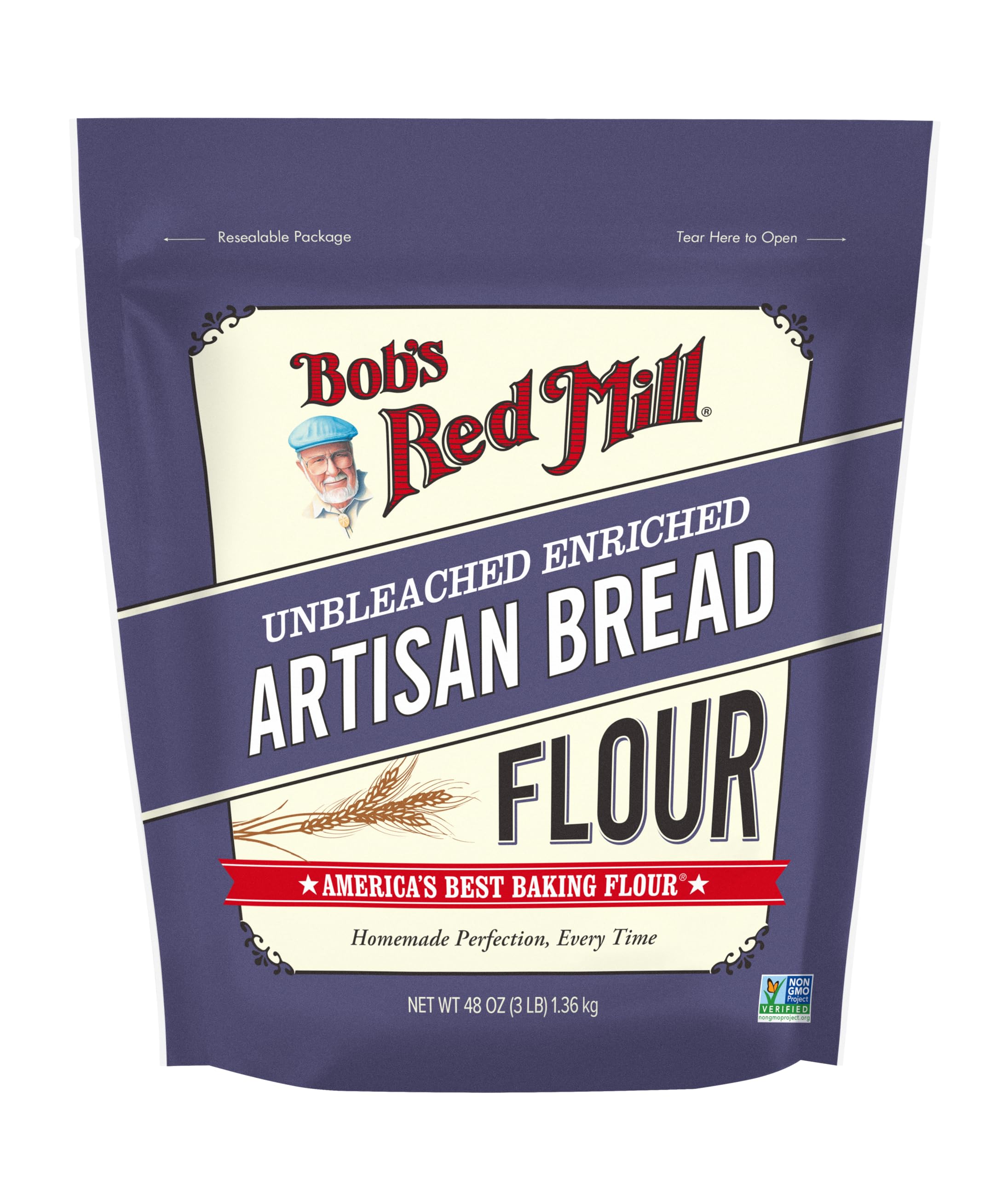Bob's Red Mill close-up grain texture highlighting fine milling for consistent results