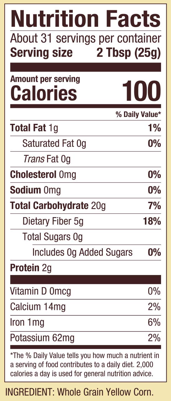 Bob's Red Mill back label highlighting Kosher and Non-GMO benefit