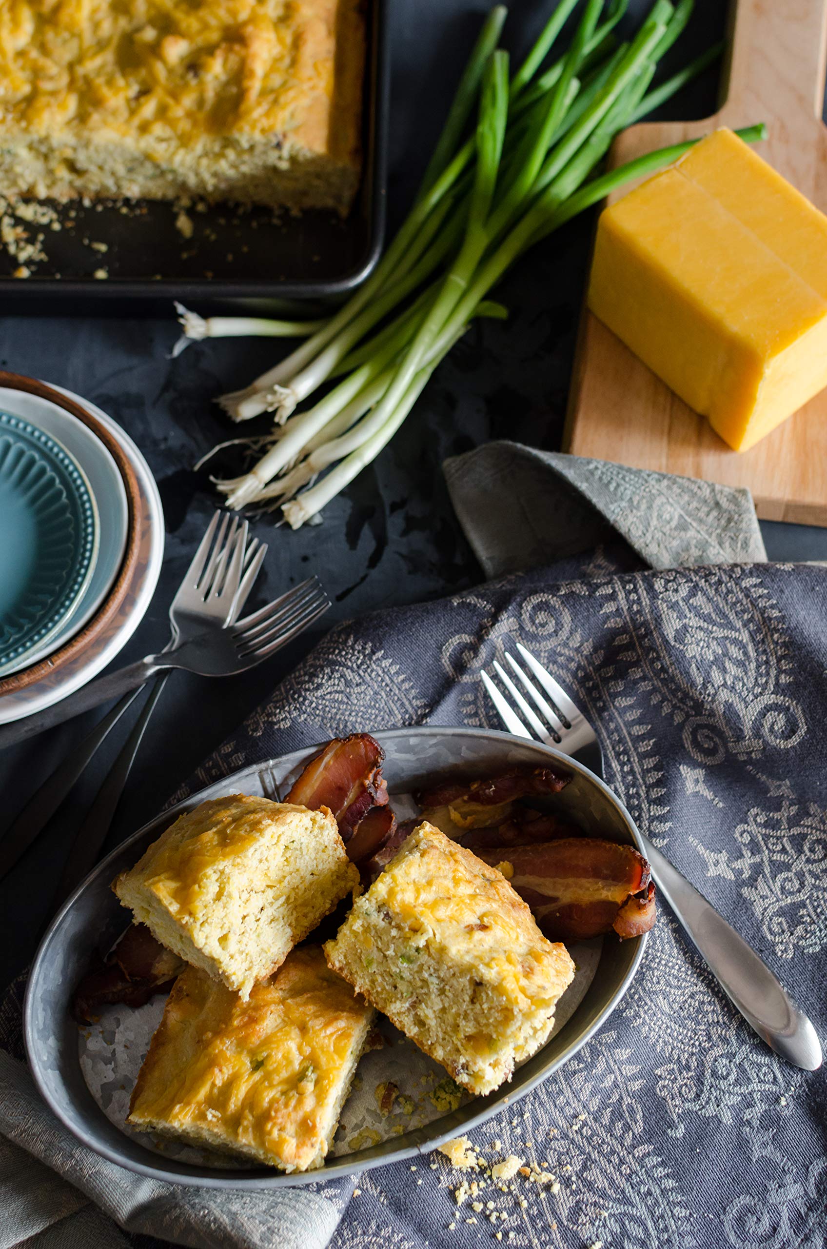Bob's Red Mill baked cornbread slice illustrating moist crumb and golden crust