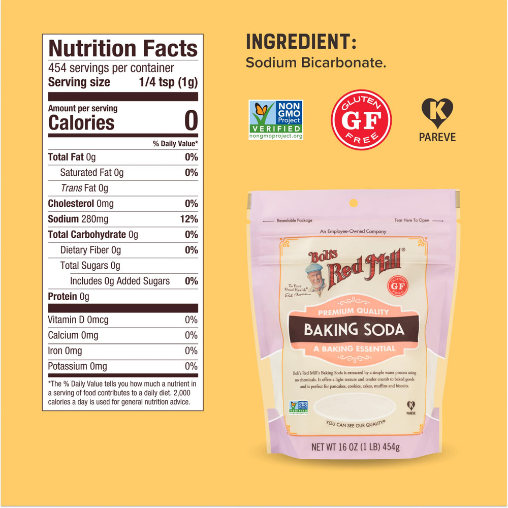 Bob's Red Mill label close-up highlighting gluten-free testing assurance
