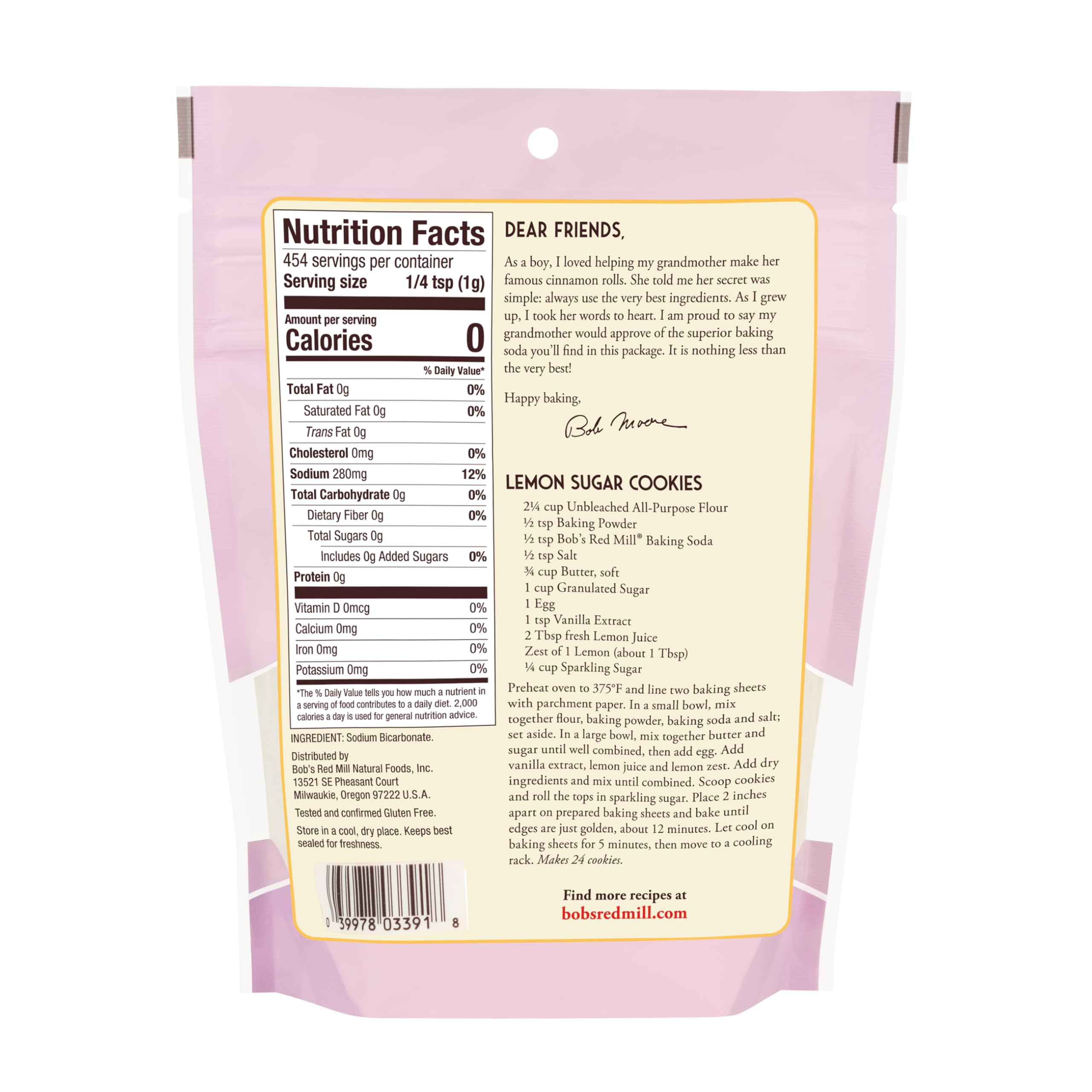 Bob's Red Mill added to cookie batter for reliable rise and texture