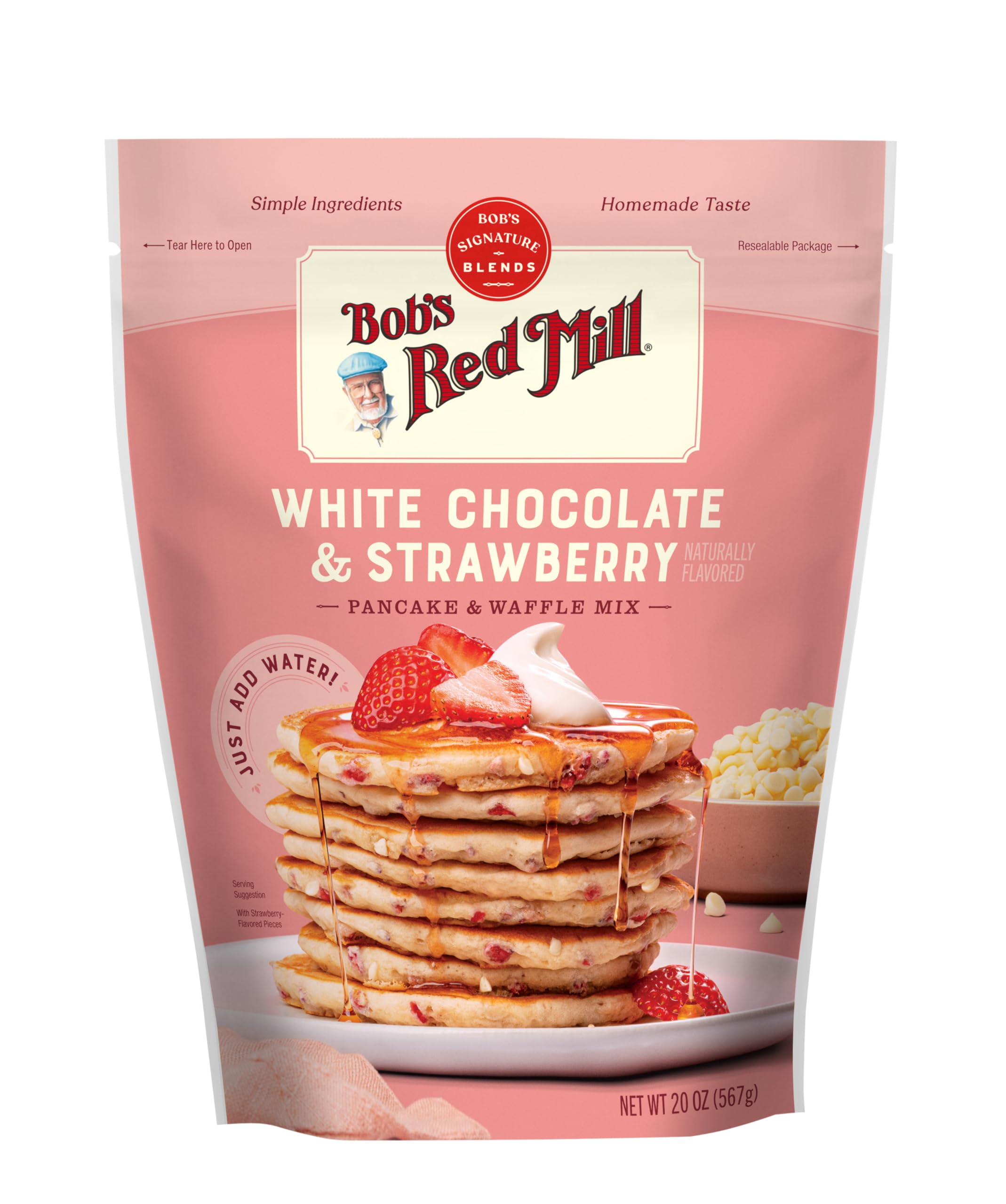 Bob's Red Mill batter close-up highlighting smooth texture and visible fruit pieces for flavor