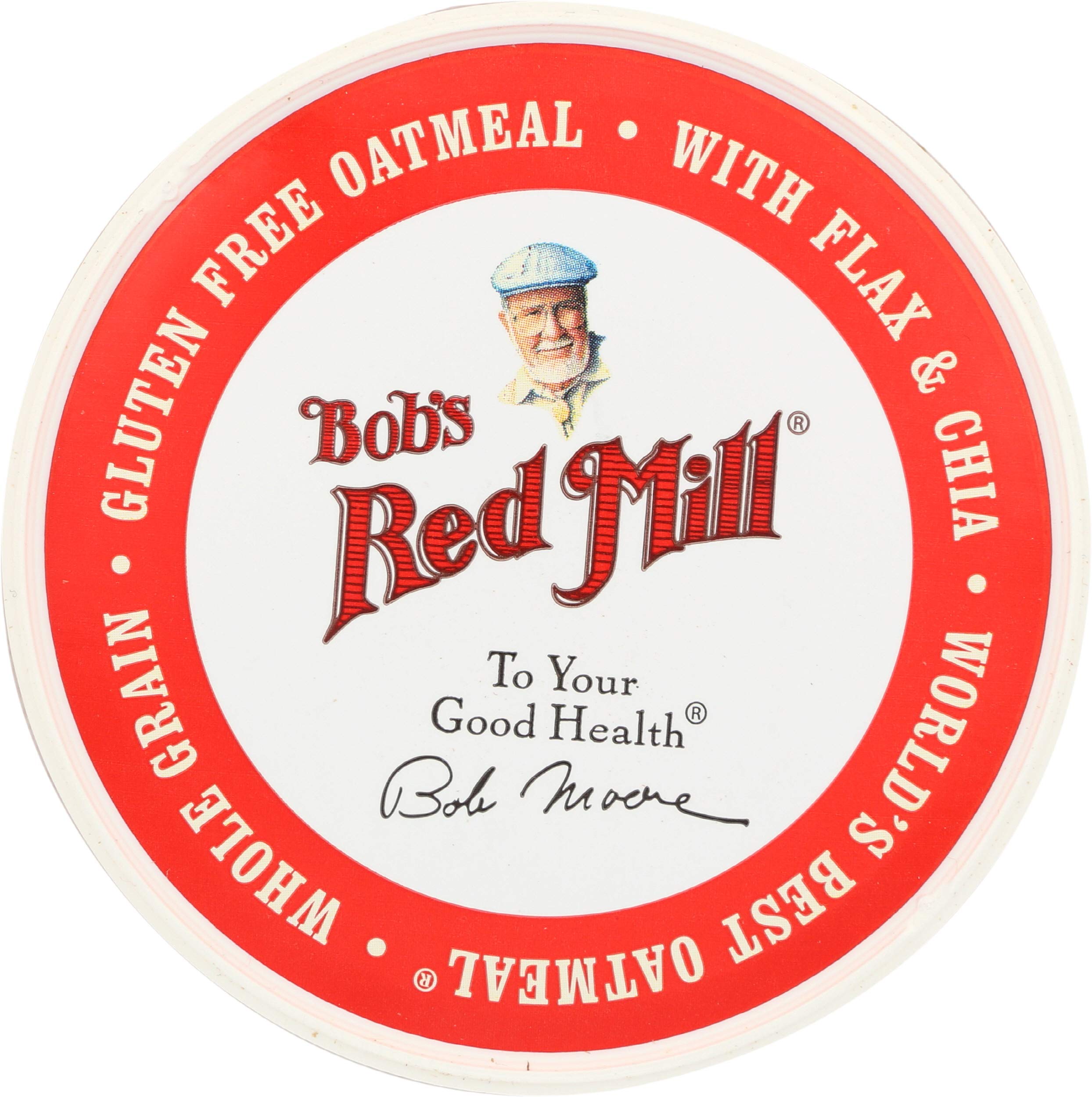 Bob's Red Mill on breakfast table with bowl and fruit showing wholesome meal