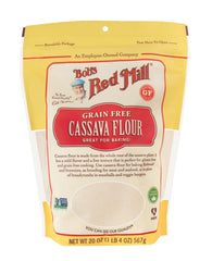 Bob's Red Mill cassava flour close-up texture emphasizing fine grind benefit