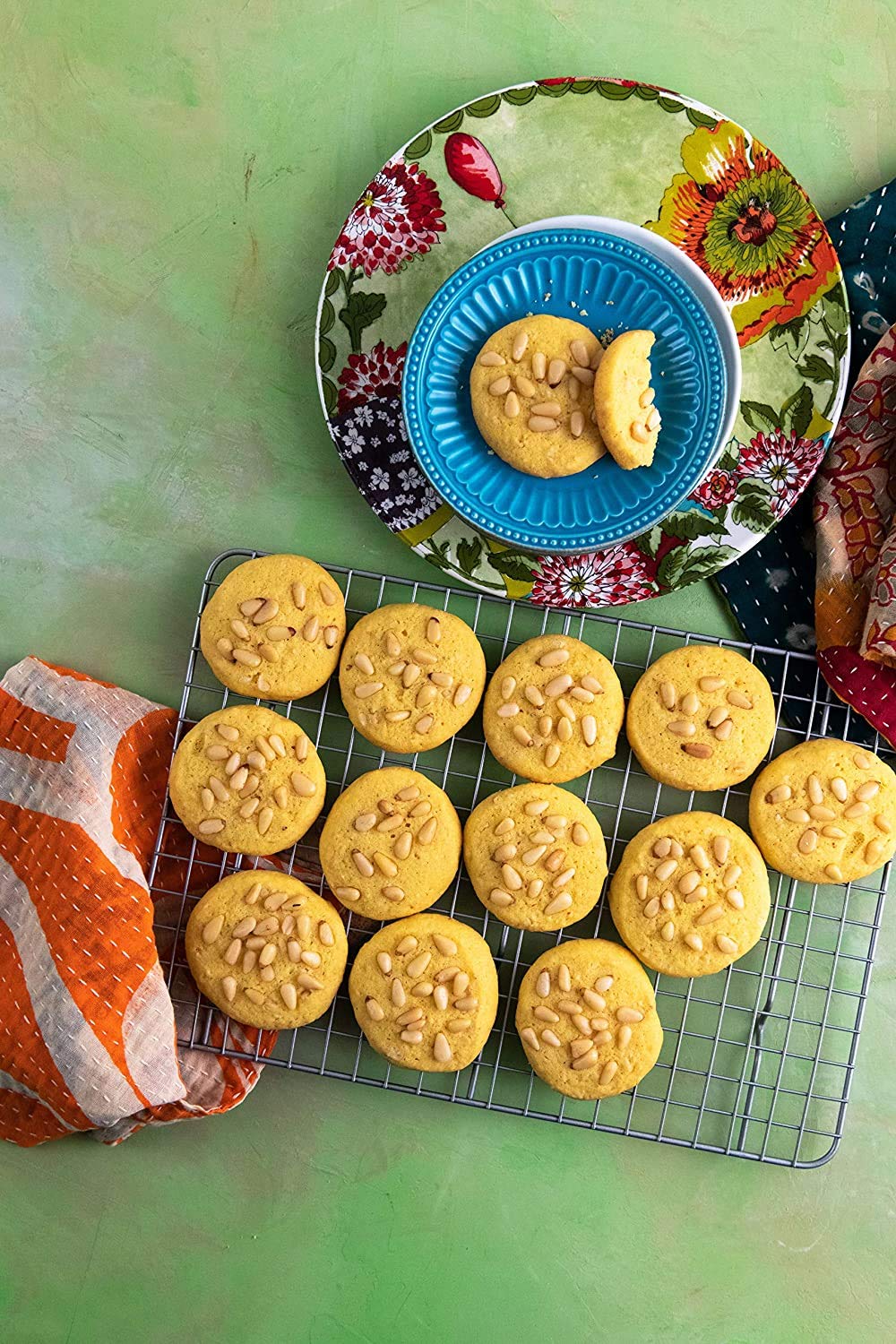 Bob's Red Mill corn flour in bowl mixed into pancake batter for tender cakes