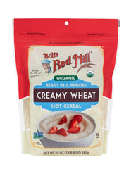 Bob's Red Mill close-up of fine milled texture, illustrating smooth porridge result