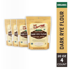 Bob's Red Mill close-up of dark rye grain texture highlighting whole-grain quality