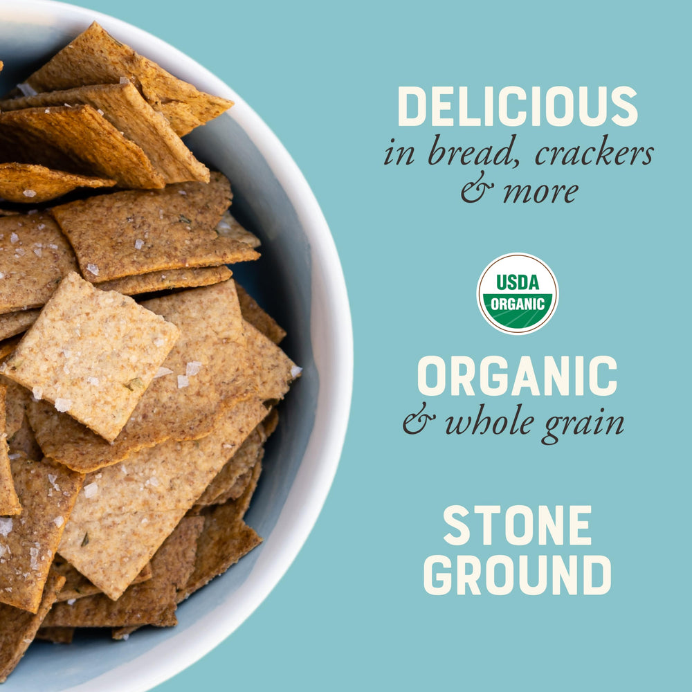 Bob's Red Mill flour on scale illustrating 20oz bag portion and accurate baking
