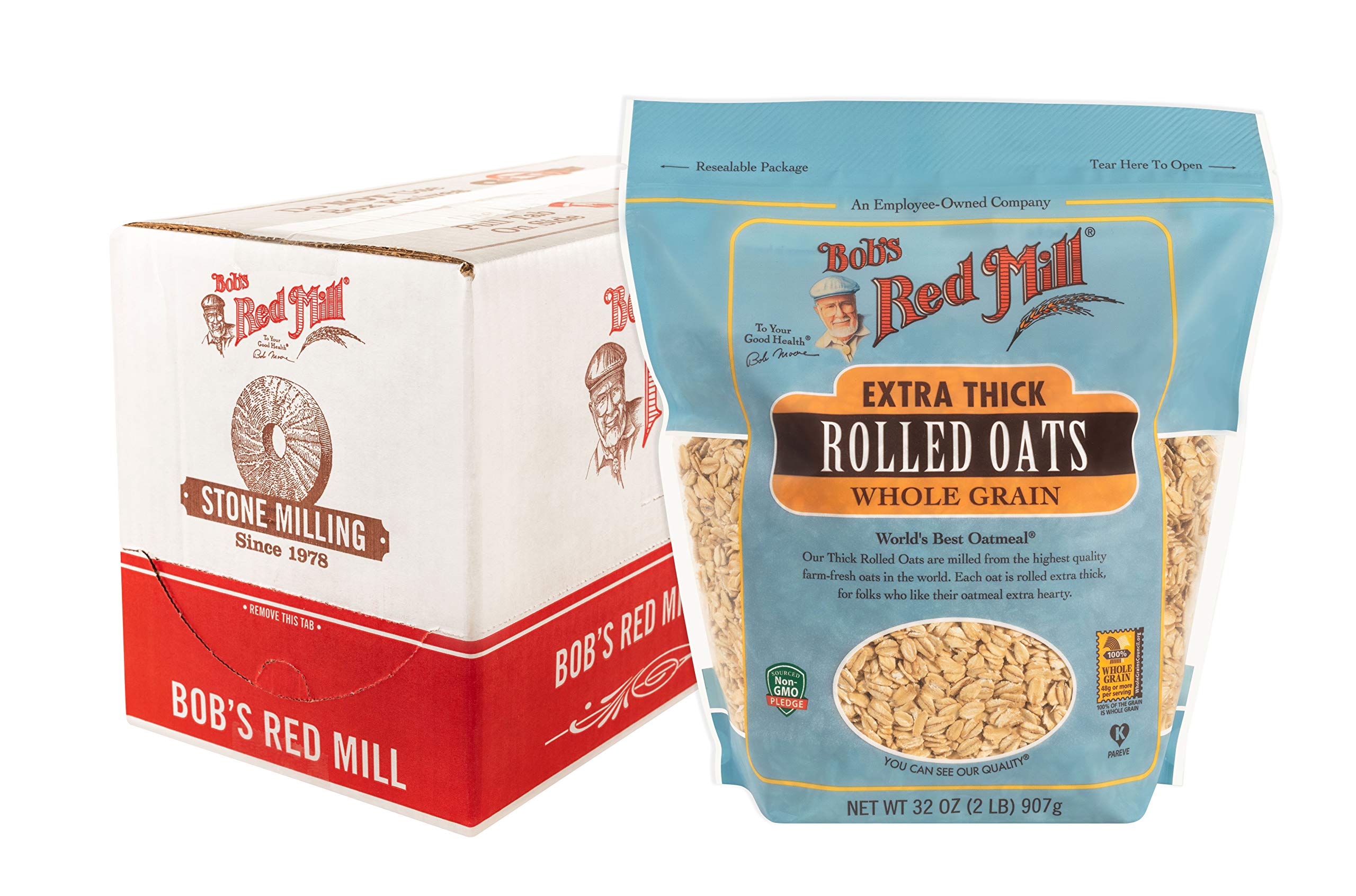 Bob's Red Mill front packaging showing 32oz bag and brand trust