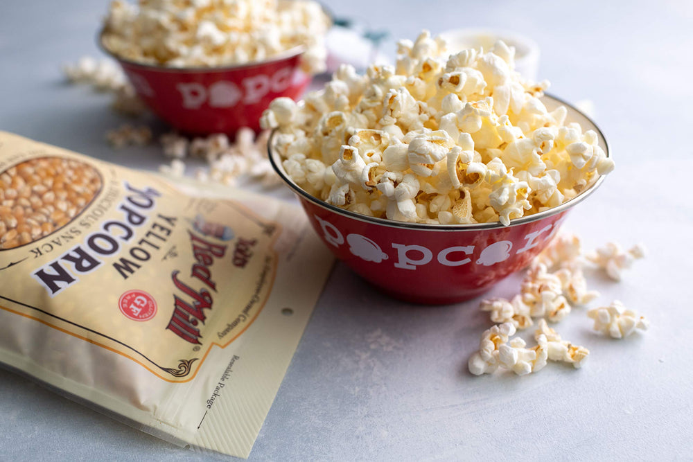 Bob's Red Mill family enjoying popcorn for easy movie-night sharing