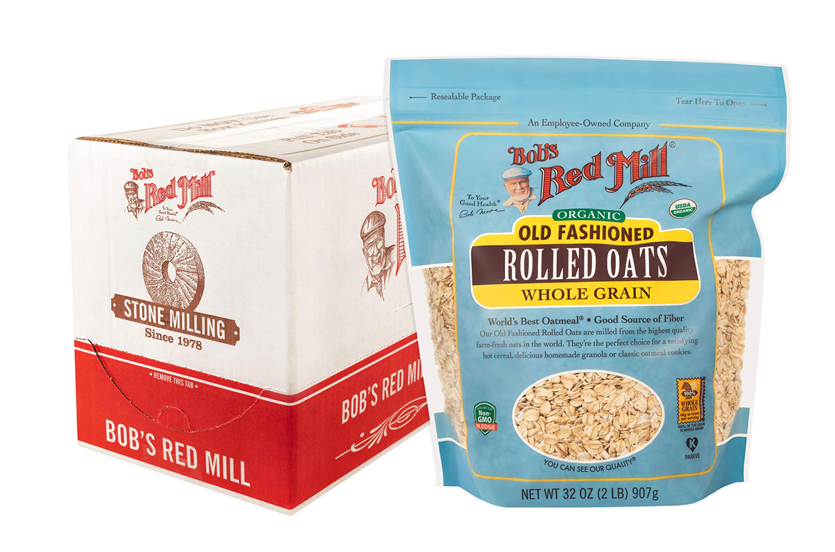 Bob's Red Mill front of bag showing product branding and organic label, reliable pantry staple