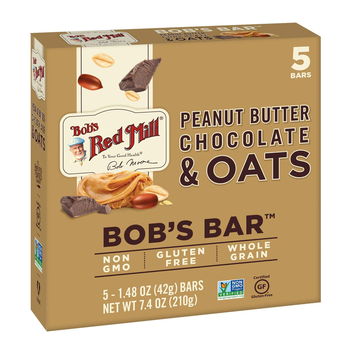 Bob's Red Mill front packaging showing five-bar multipack and product branding for easy selection