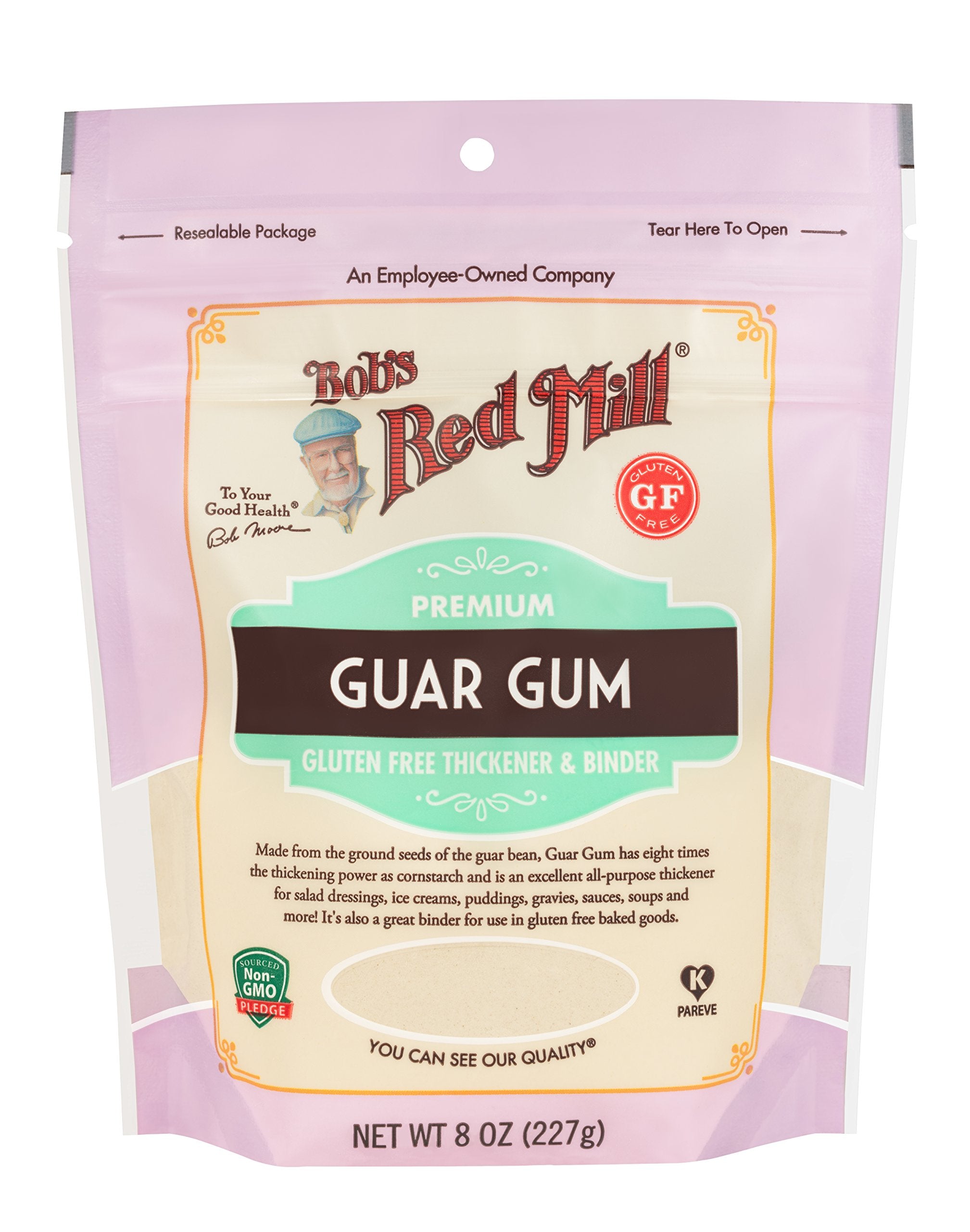 Bob's Red Mill front package showing label and benefits for kitchen use