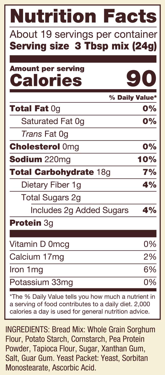 Bob's Red Mill ingredient label and nutrition panel showing quality sourcing and transparency
