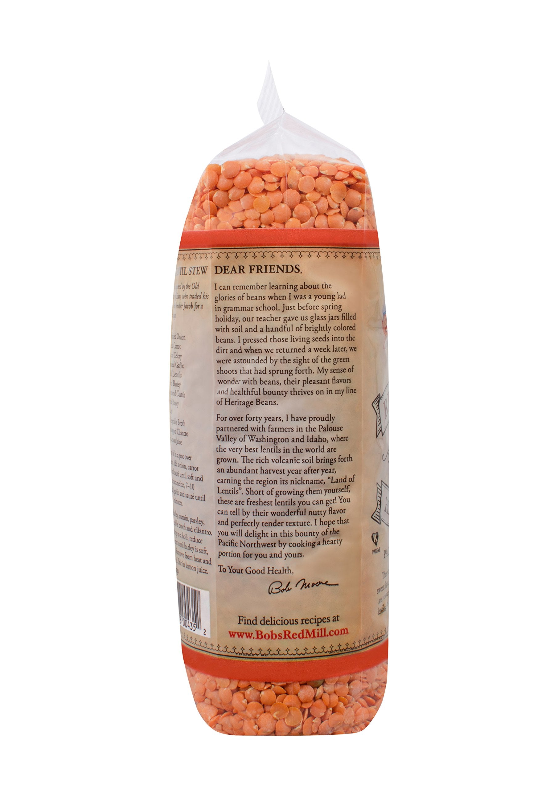 Bob's Red Mill product label and nutrition panel for ingredient facts