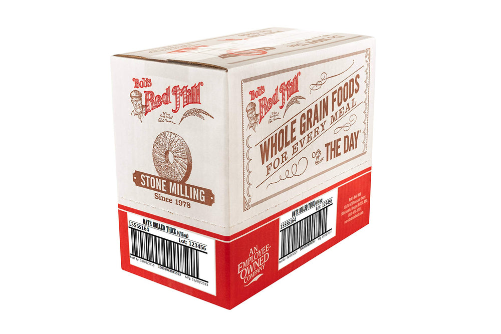 Bob's Red Mill measuring scoop with oats showing portion control and convenience benefit