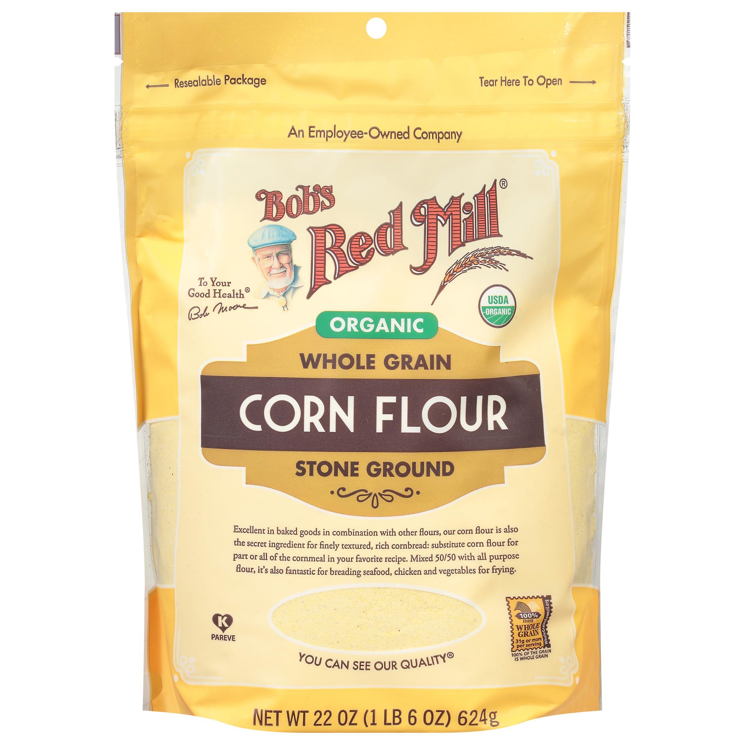 Bob's Red Mill fine texture close-up highlighting smooth grind for tender baking