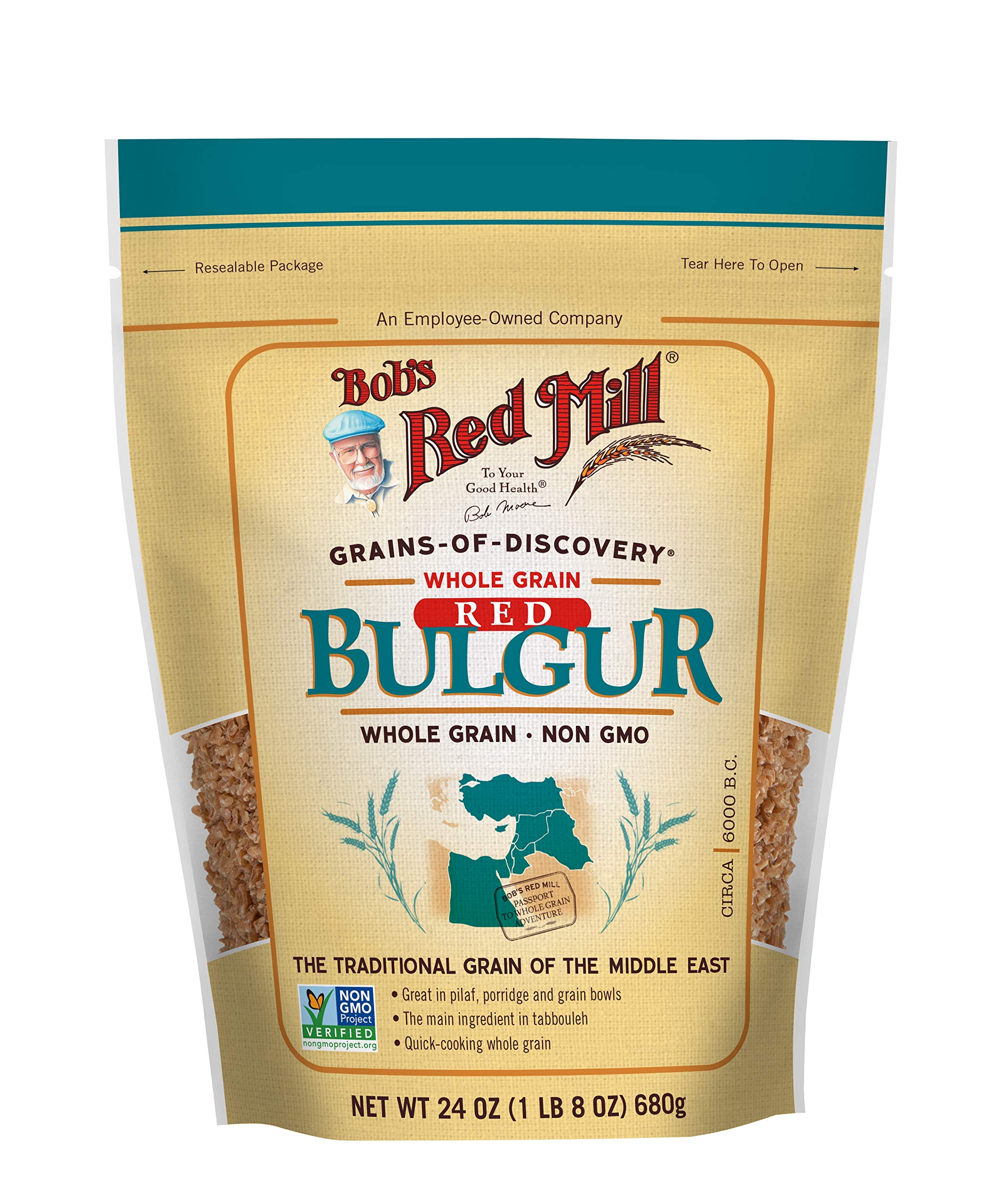 Bob's Red Mill red bulgur close-up texture highlighting whole grain quality