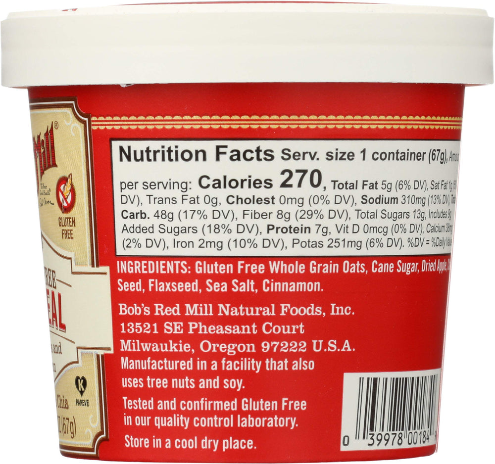 Bob's Red Mill cup in hand illustrating portable single-serve convenience