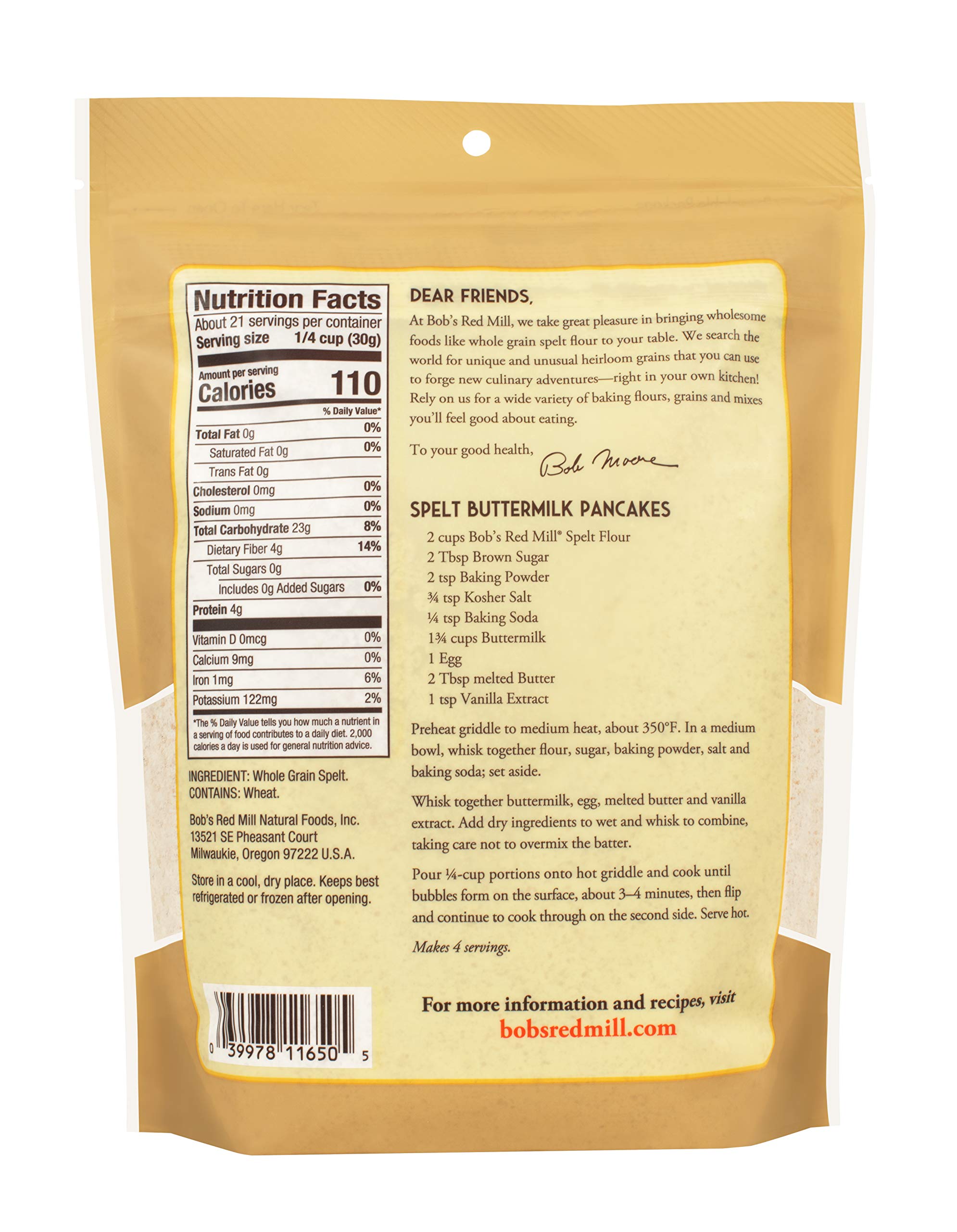 Bob's Red Mill spelt dough on counter illustrating workable gluten and easy handling benefit