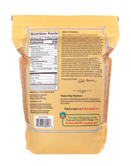 Bob's Red Mill close-up of golden flaxseed meal texture, easy-to-mix consistency