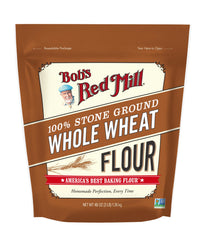 Bob's Red Mill close-up of whole wheat grain texture highlighting hearty grind