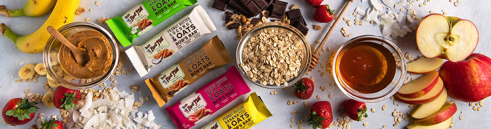 Bob's Red Mill bar inside backpack ready to go for on-the-go energy