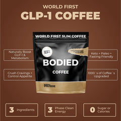 BODIED mixing in cup showing instant dissolving and ready-to-drink convenience