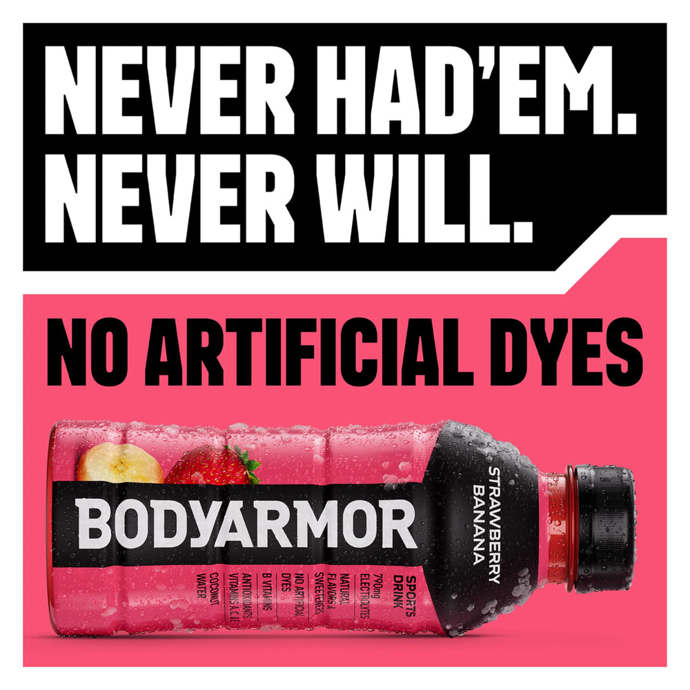 BODYARMOR close texture shot emphasizing smooth coconut-water blend and taste