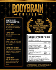 BodyBrain single-serve packet in hand ready to stir, ideal for quick travel use