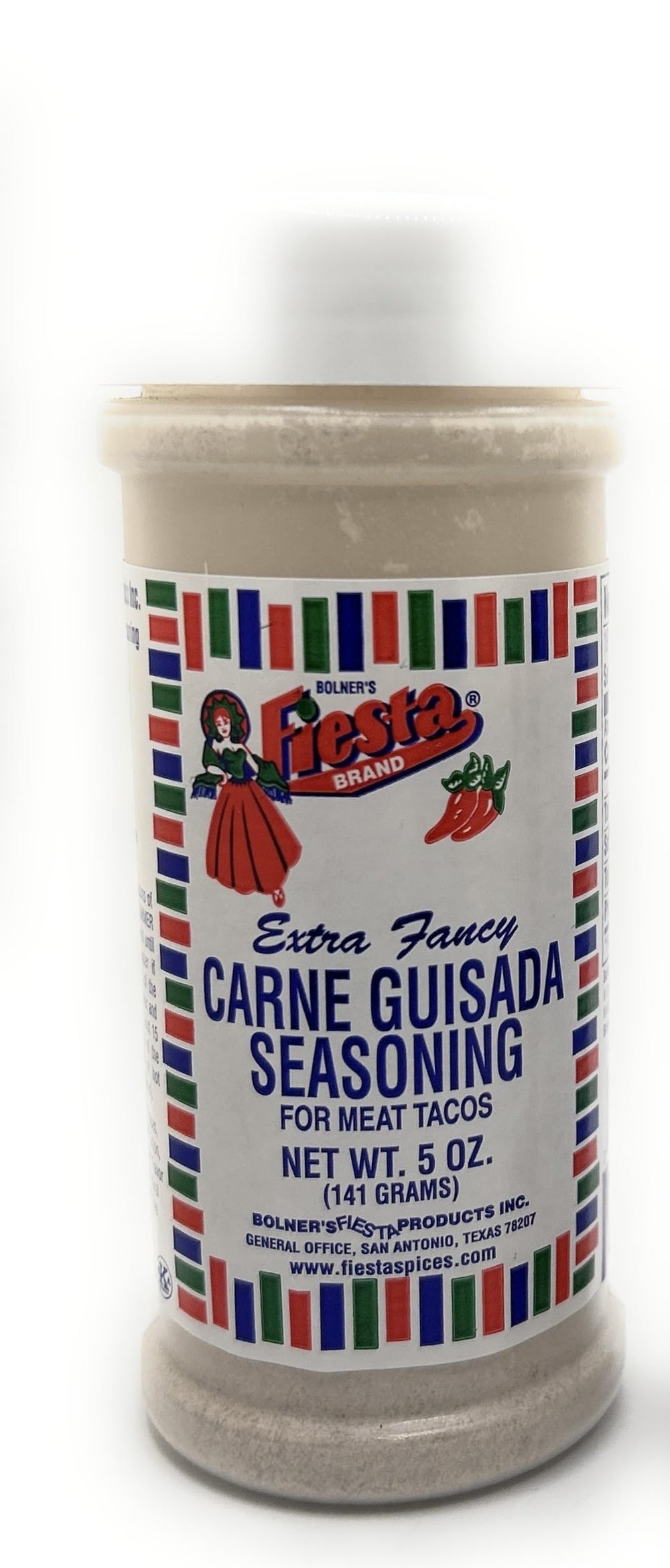 Bolner's Fiesta front packaging showing label and 5oz size, easy pantry flavor