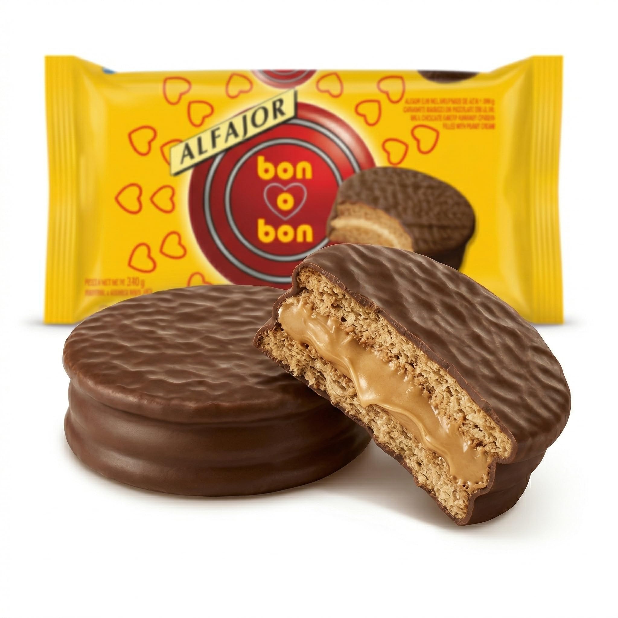 Bon o Bon front packaging showing six cookies and brand for quick selection benefit