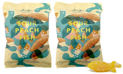 BonBon front packaging of sour peach fish showing product and benefits