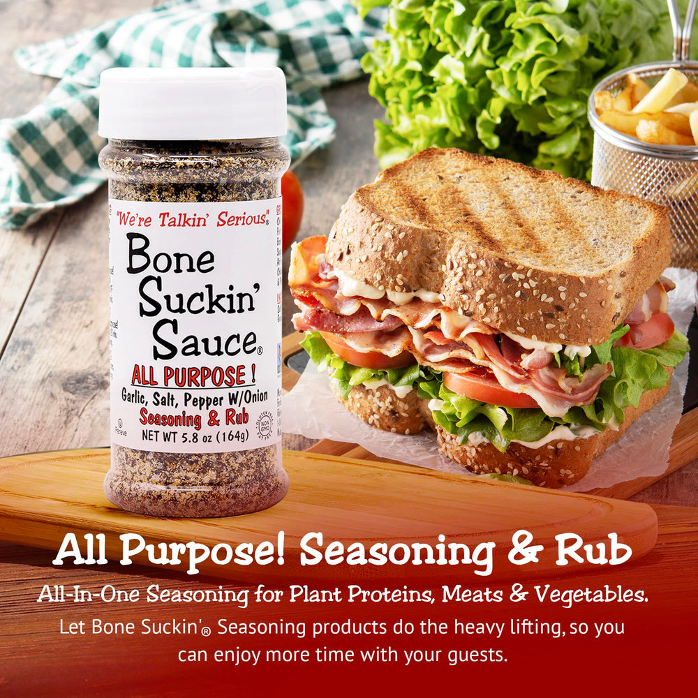 Bone Suckin' seasoning granules close-up revealing texture and balanced salt-pepper mix