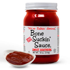 Bone Suckin' front label showing 18 oz bottle and branding for easy identification
