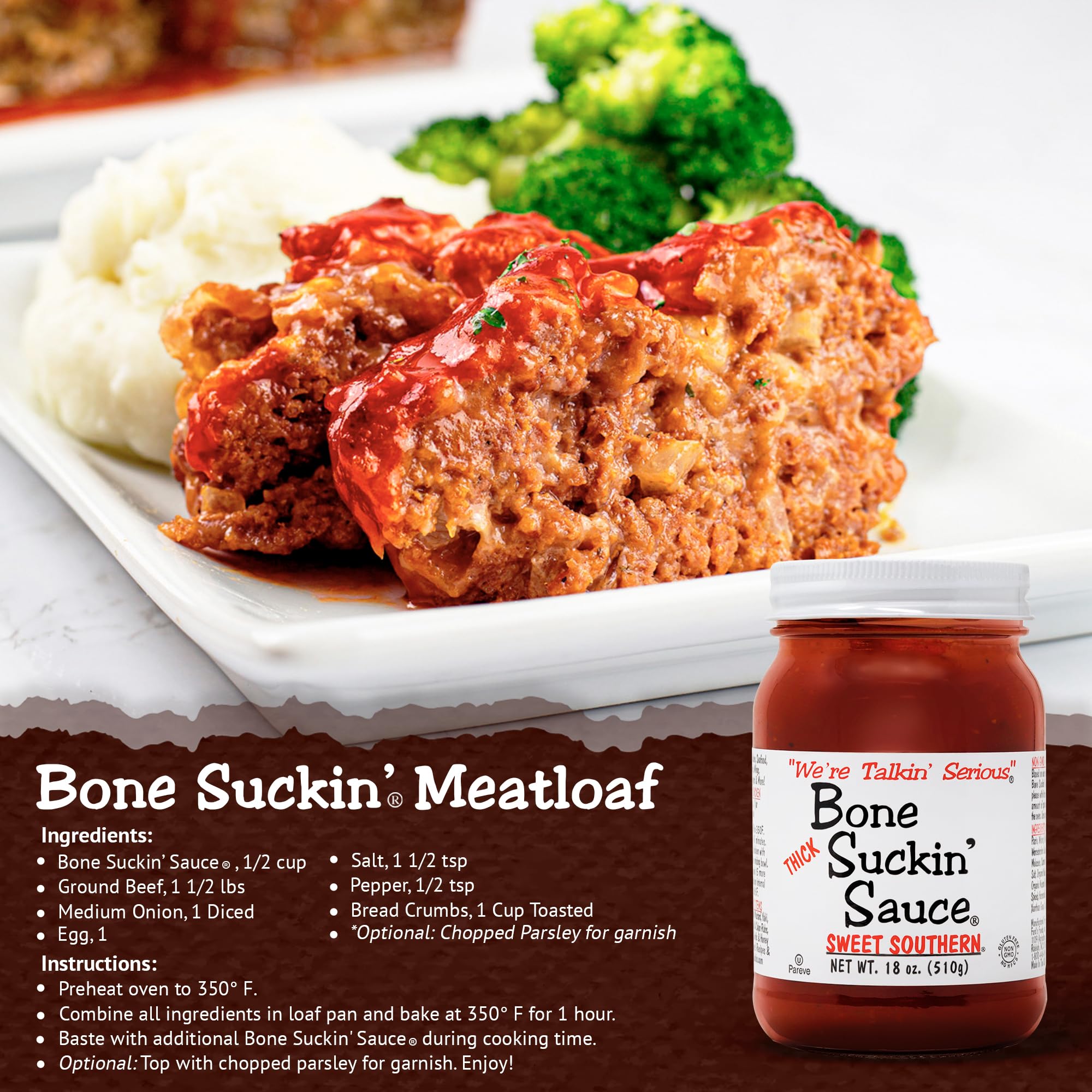 Bone Suckin' sauce pouring from bottle to demonstrate easy application