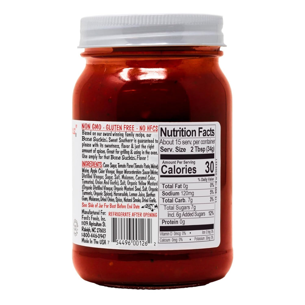 Bone Suckin' bottle on table with sides showing condiment versatility benefit