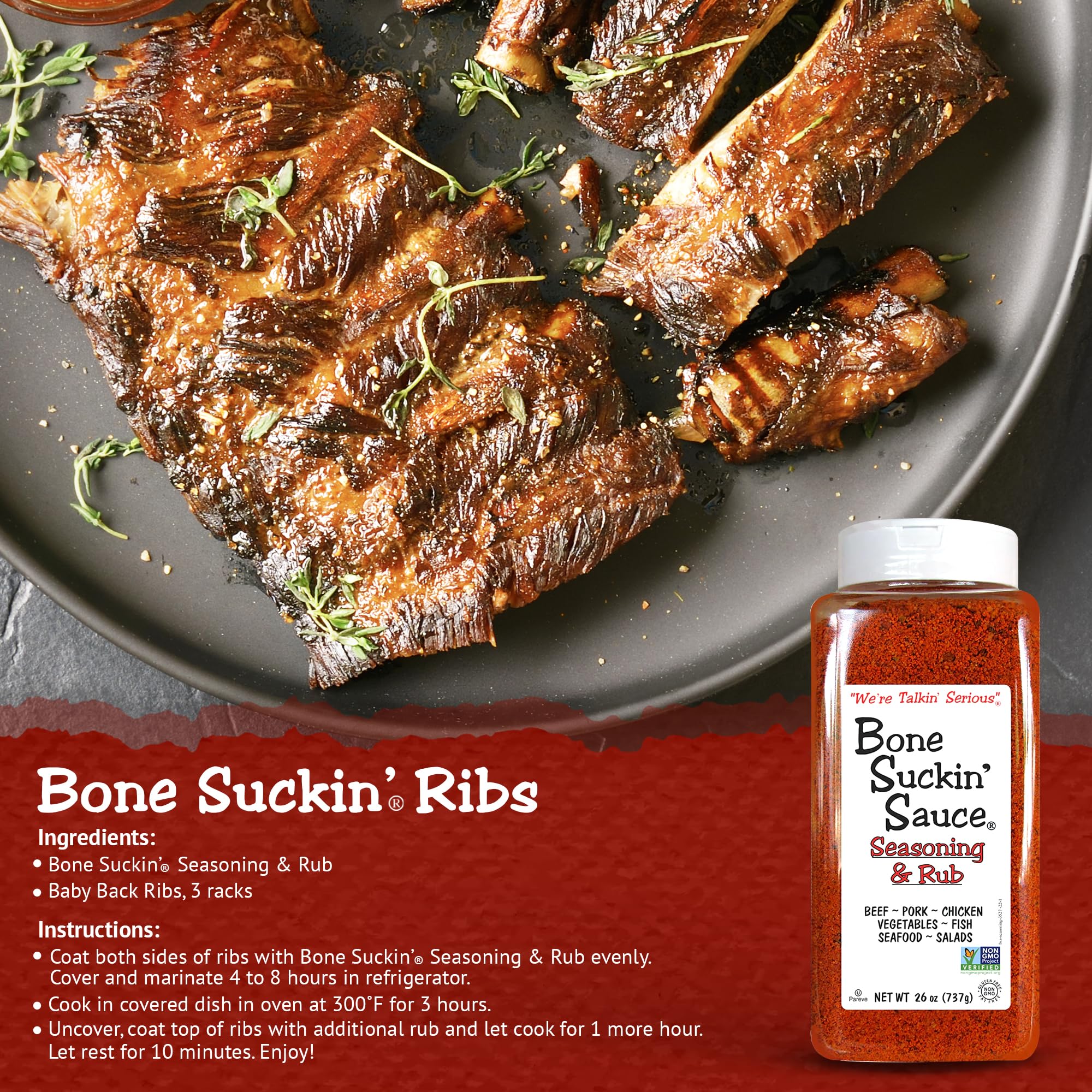 Bone Suckin' sprinkled on popcorn demonstrating versatile snack seasoning