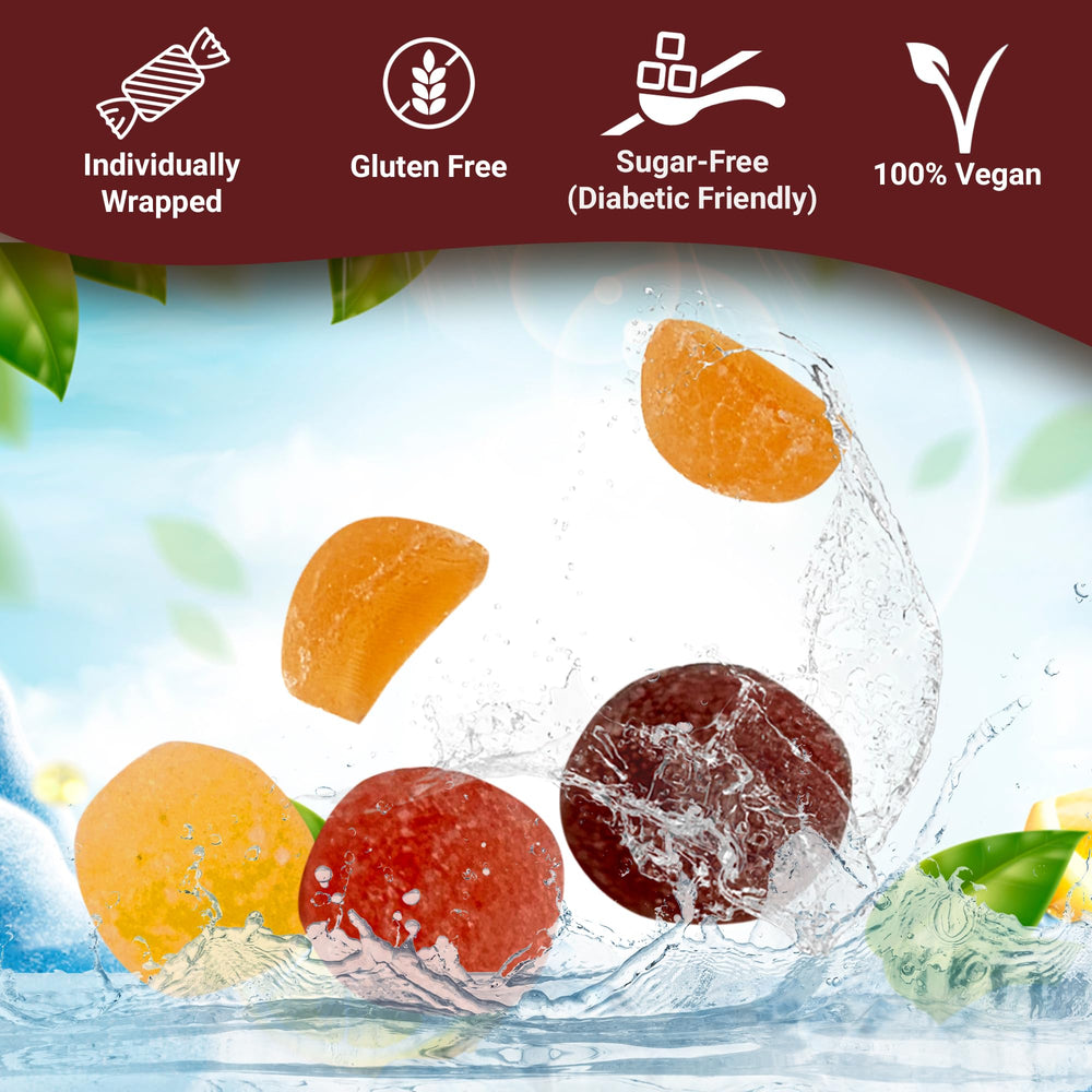 Fusion Sweets And Snacks Bonelle ingredient label close-up showing vegan and gluten-free benefits