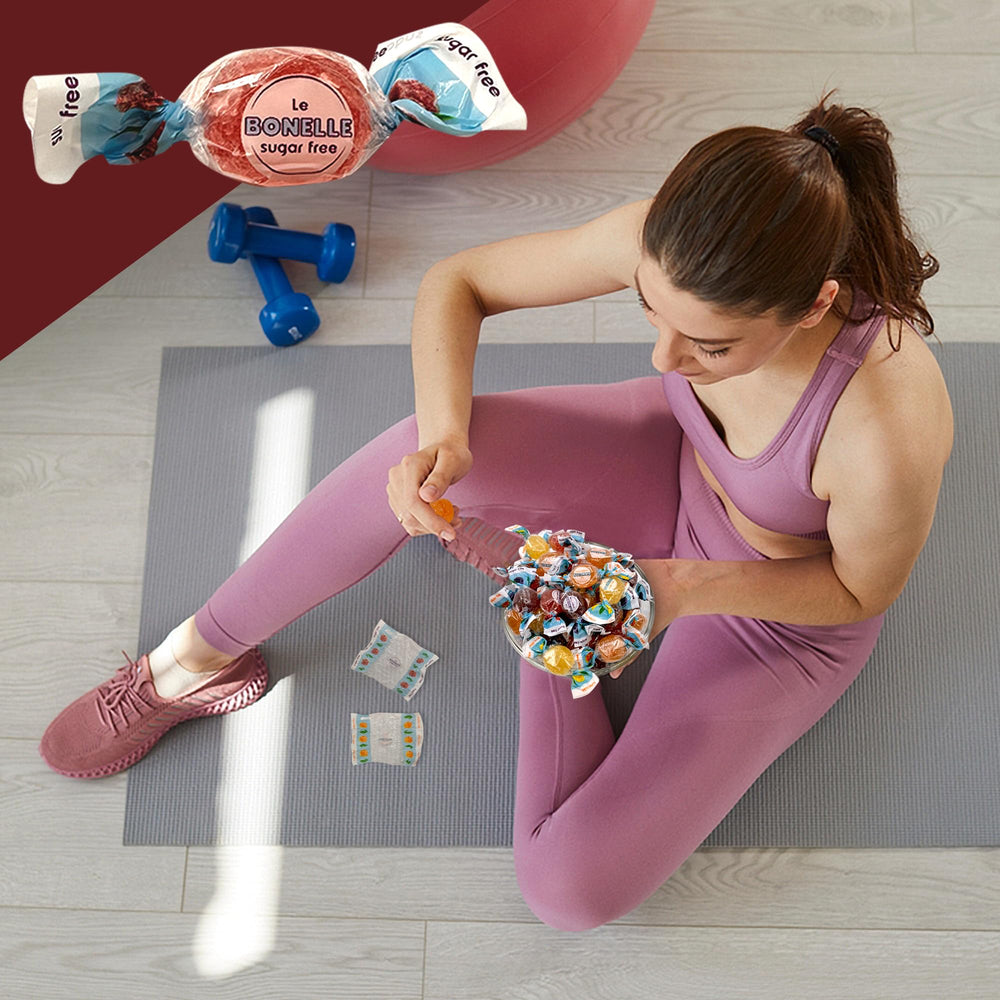 Fusion Sweets And Snacks Bonelle open one-pound bag displaying many wrapped pieces for event use