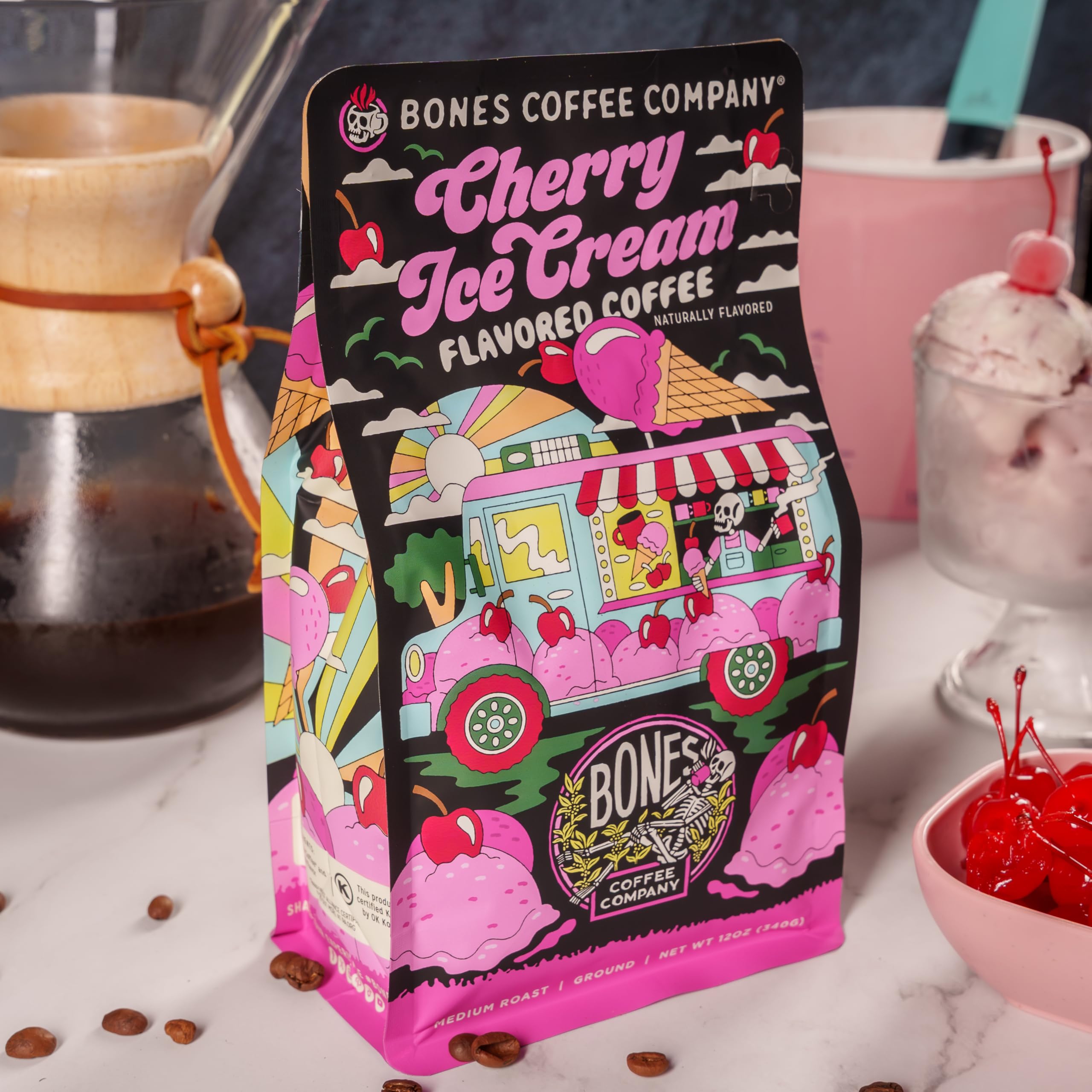 Bones Coffee Company ground texture illustrating consistent grind for auto-drip