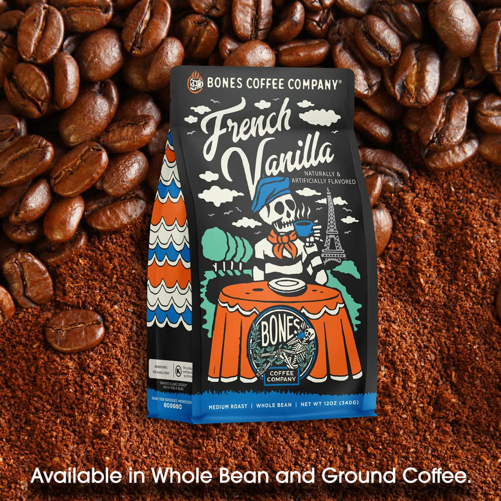 Bones Coffee Company resealable bag open to preserve freshness benefit