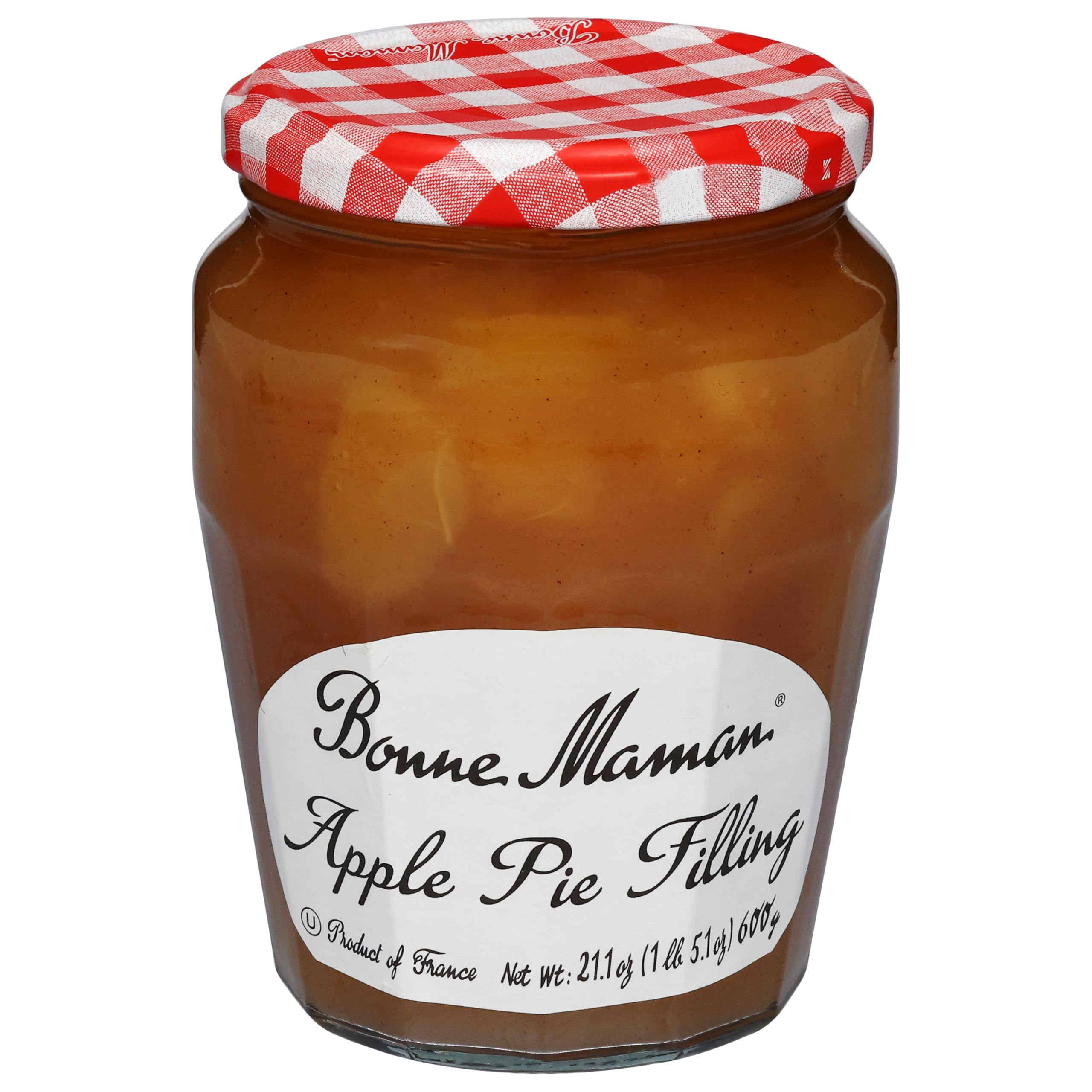 Bonne Maman jar front packaging showing apple filling, ideal for quick pie assembly