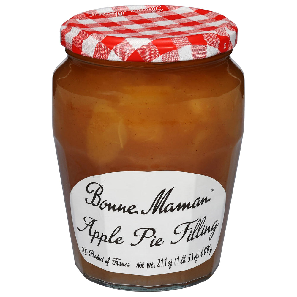 Bonne Maman jar front packaging showing apple filling, ideal for quick pie assembly