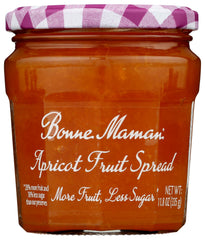 Bonne Maman apricot front jar showing label and one-hand convenience