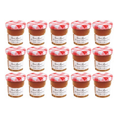 Bonne Maman front display pack of 15 mini jars showing charming packaging and easy serving