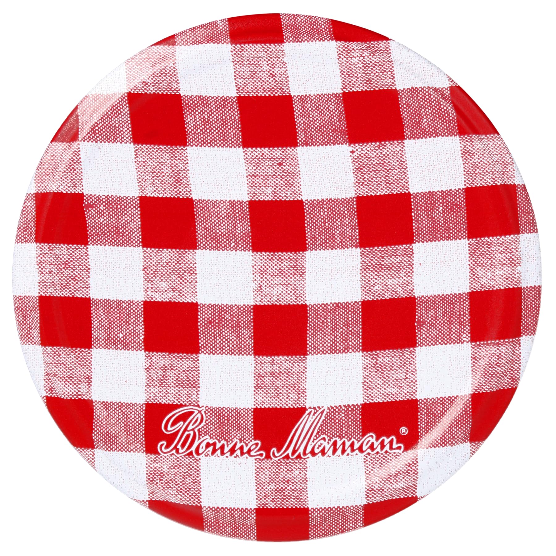 Bonne Maman open jar with spoon, thick cherry jam ready to spread