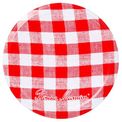 Bonne Maman open jar with spoon, thick cherry jam ready to spread