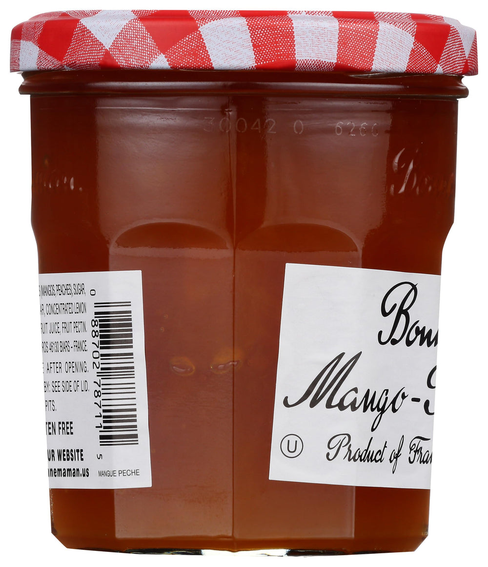 Glazed tart topped with Bonne Maman mango peach preserves, adds sweet finish